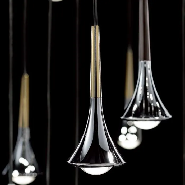Rain 5 Light Cluster In 6 Metal Finishes