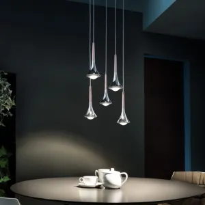 Rain 5 Light Cluster In 6 Metal Finishes