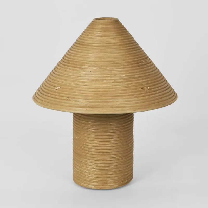 Rattan Cone Shade Table Lamp