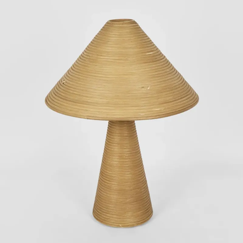 Rattan Cone Shade Table Lamp