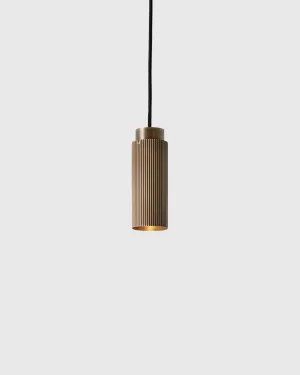 Reeded Metal Pendant Light
