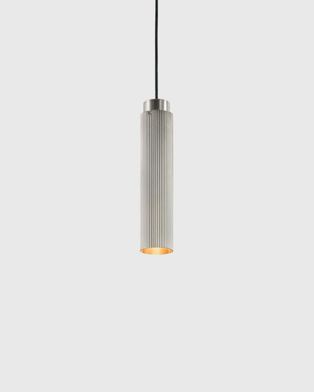 Reeded Metal Pendant Light
