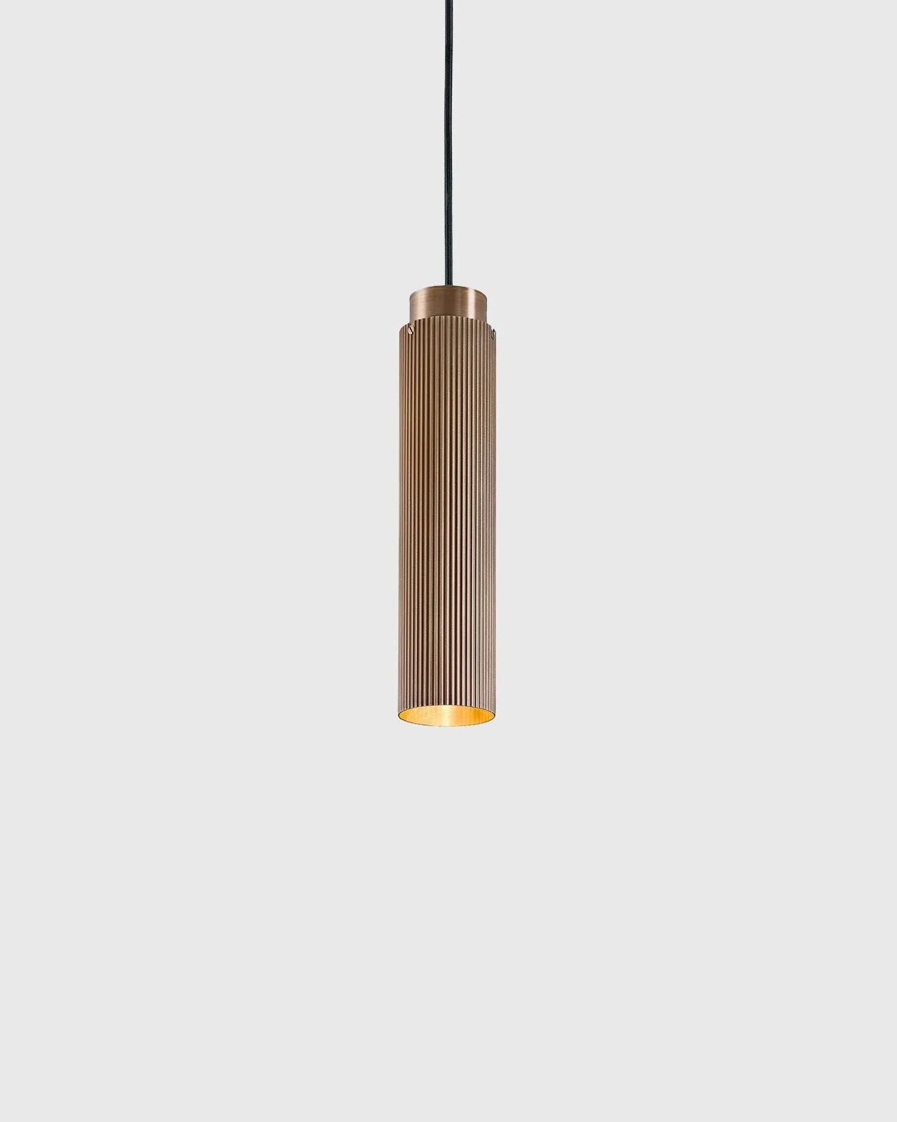 Reeded Metal Pendant Light