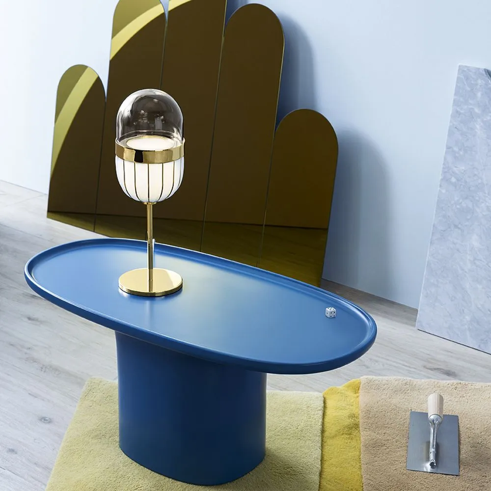 Refined Caged Gold Metal Table Light