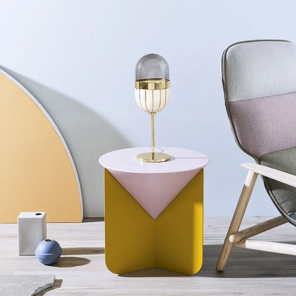 Refined Caged Gold Metal Table Light