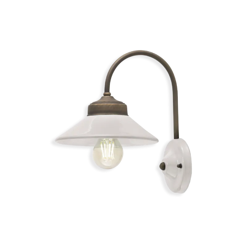 Retro Hand-Painted Ceramic Wall Light