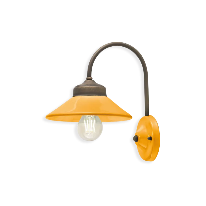 Retro Hand-Painted Ceramic Wall Light