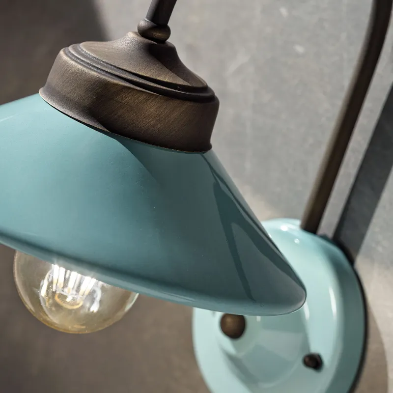 Retro Hand-Painted Ceramic Wall Light
