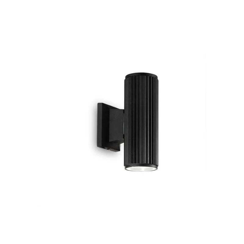 Ribbed Up Down Cylindrical Wall Light
