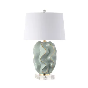 Ruffles Table Lamp - Seafoam
