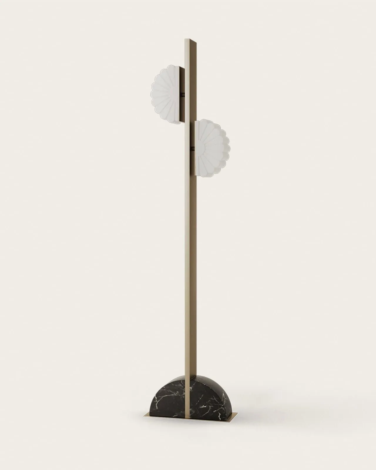 Semi-Circular Scalloped Floor Lamp