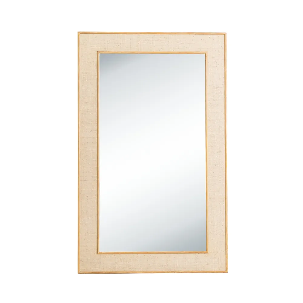 Serene Raffia Mirror - Floor