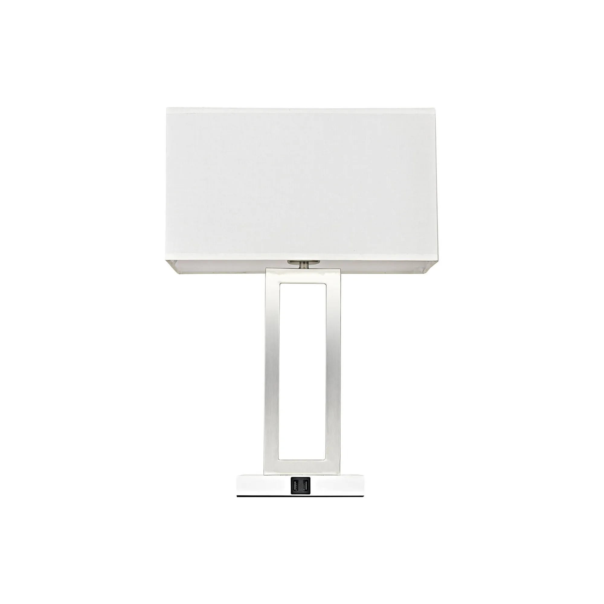 Sheffield Home 20" Juliet With 2 Usb Charging Ports Stainless Steel Table Lamp TL119 - SILVER ONE SIZE