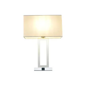 Sheffield Home 20" Juliet With 2 Usb Charging Ports Stainless Steel Table Lamp TL119 - SILVER ONE SIZE