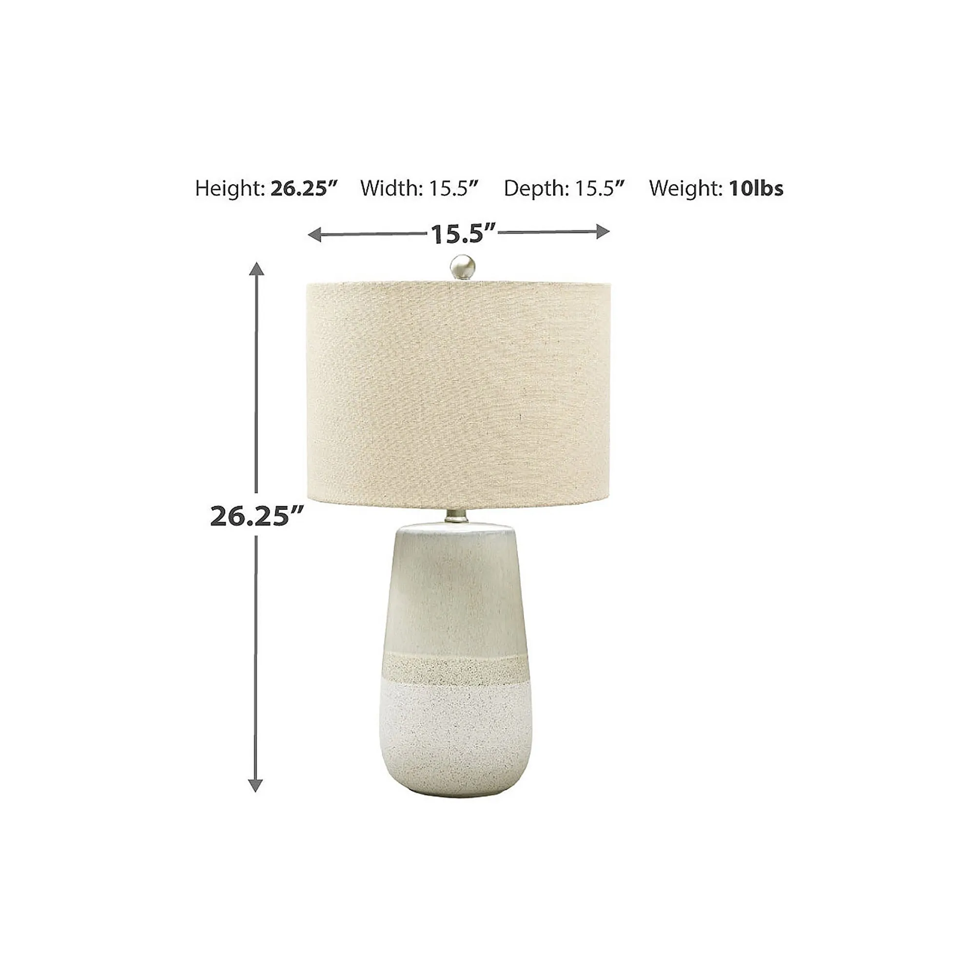 Signature Design By Ashley Shavon Ceramic Table Lamp - BEIGEWHITE ONE SIZE