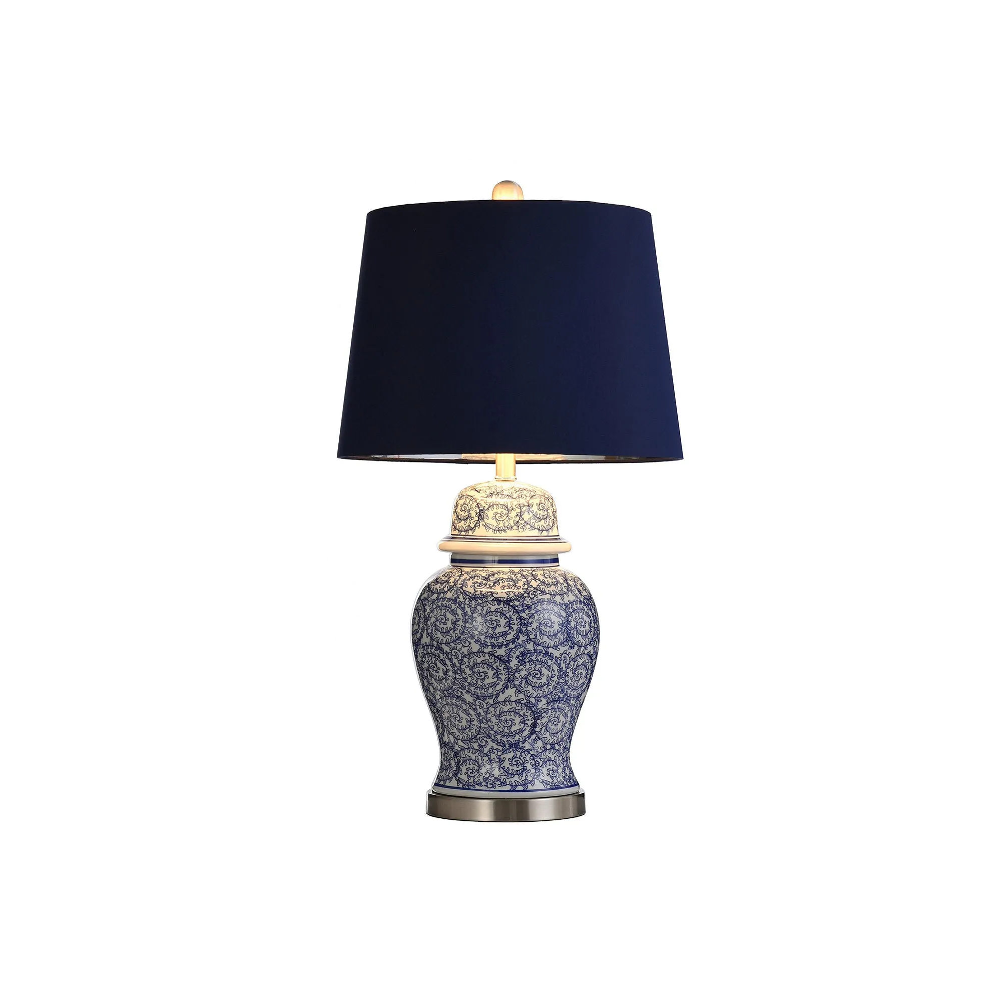 Stylecraft 17 W Blue Ivy Ceramic Table Lamp - BLUE IVY ONE SIZE