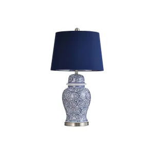 Stylecraft 17 W Blue Ivy Ceramic Table Lamp - BLUE IVY ONE SIZE