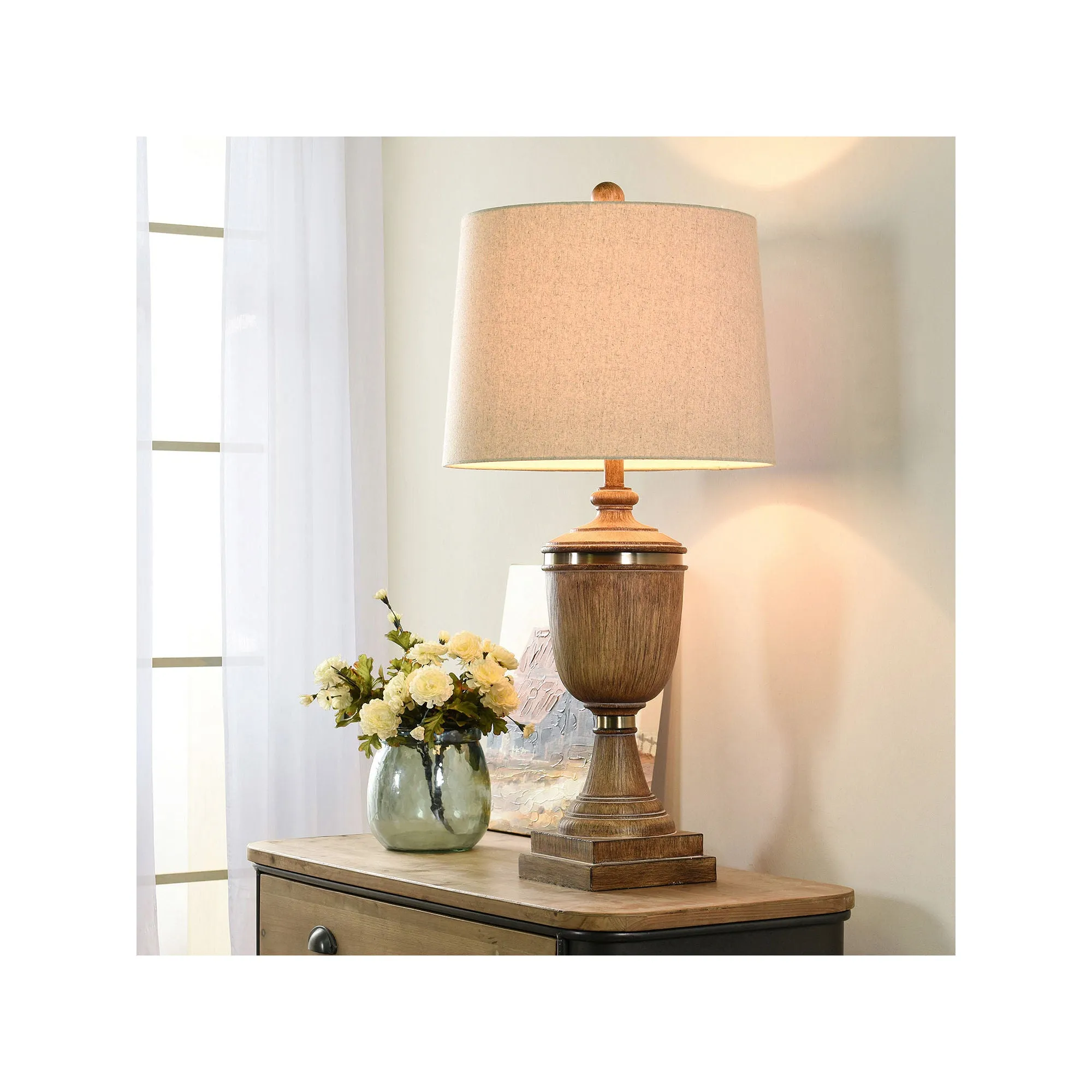 Stylecraft 36" Napoleon Table Lamp - MD BROWN ONE SIZE
