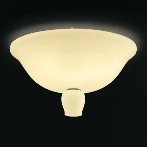 The Anni Trenta Yellow Or White  Glass Flush Light From Venini