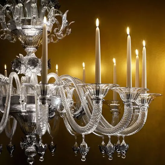 Traditional 15 Light Murano Glass Chandelier