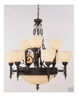 Trans Globe Lighting 3769 BK 9 4 Chandelier in Black Finish