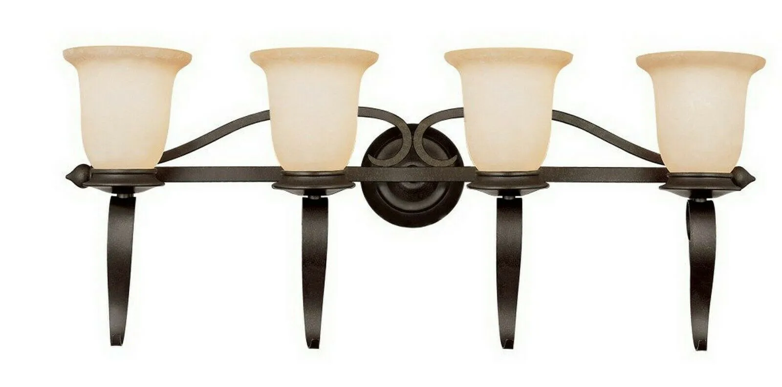 Trans Globe Lighting 3994 BK Four Light Bath Vanity Wall Mount in Black Finish