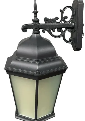 Trans Globe Lighting PL-451002-BK-LED Classical Collection One Light Exterior Outdoor Wall Lantern in Black Finish