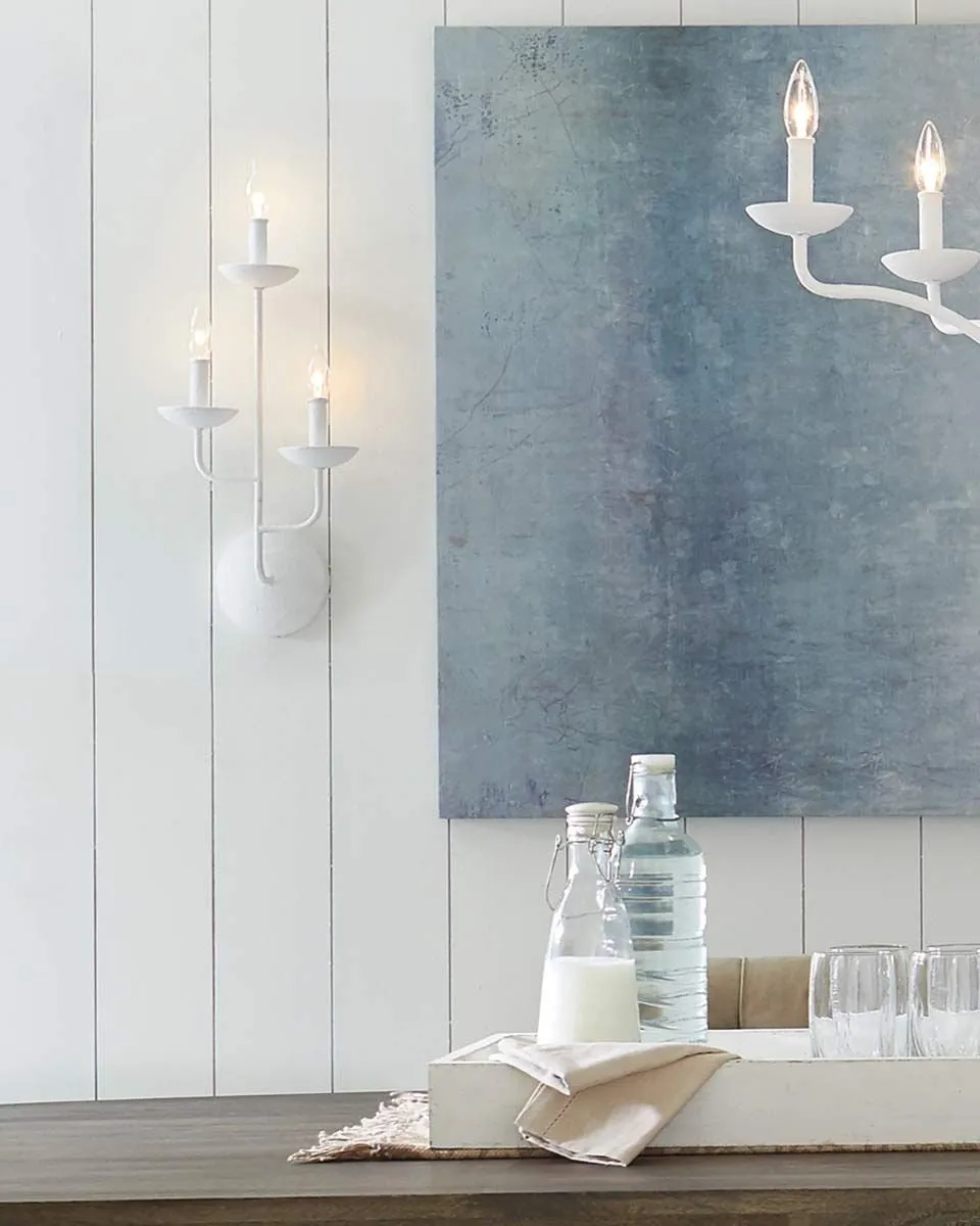 Triple Arm Textured Wall Light