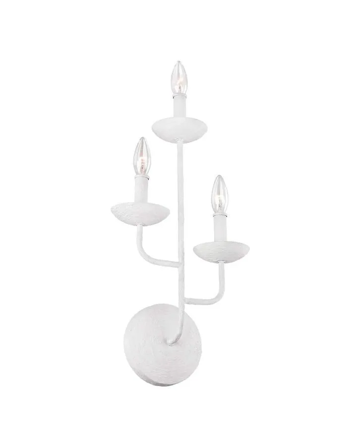 Triple Arm Textured Wall Light