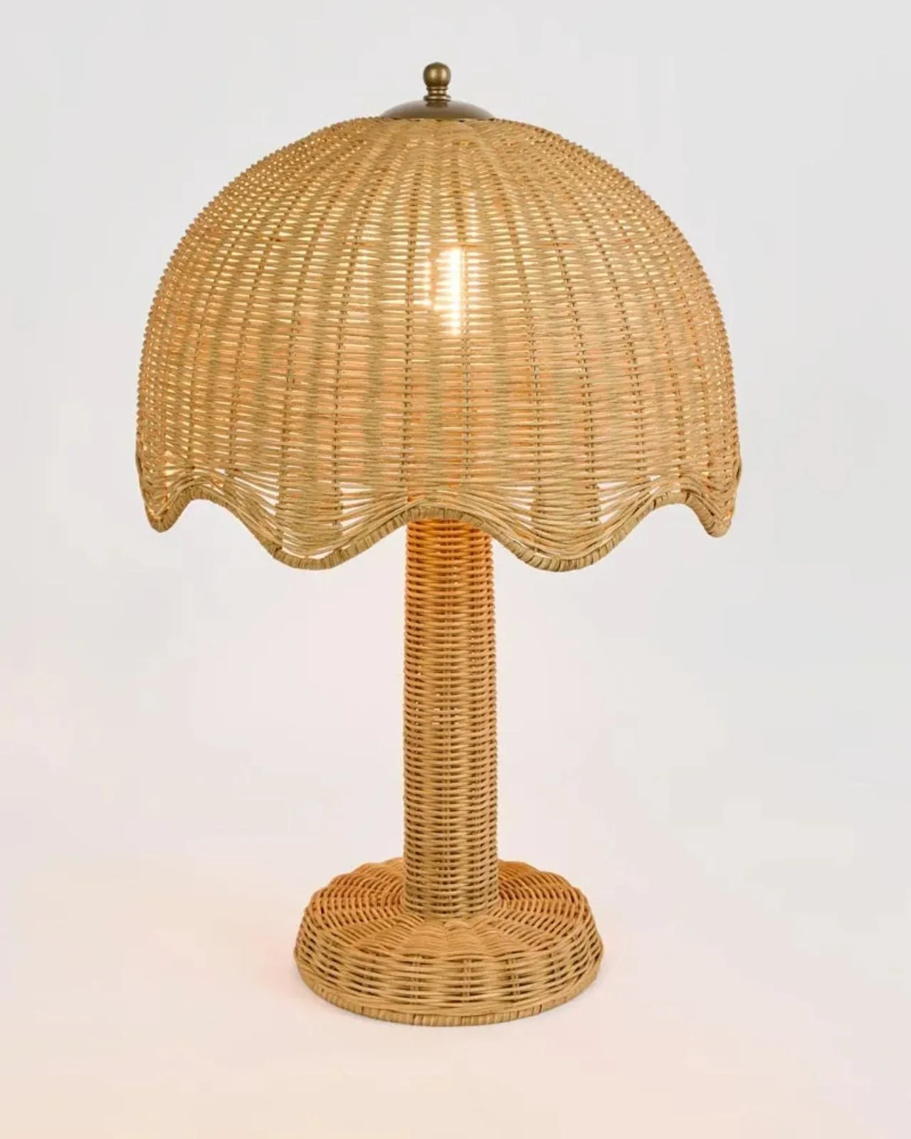 Umbrella Rattan Table Lamp