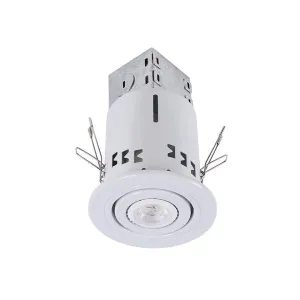 Utilitech 754259 Three Inch Gimbal Remodel LED GU10 Recessed Light Kit in White Finish - 4 Pak