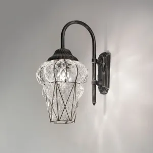 Venetian Outdoor Wall Light With Clear Crystal Diffuser