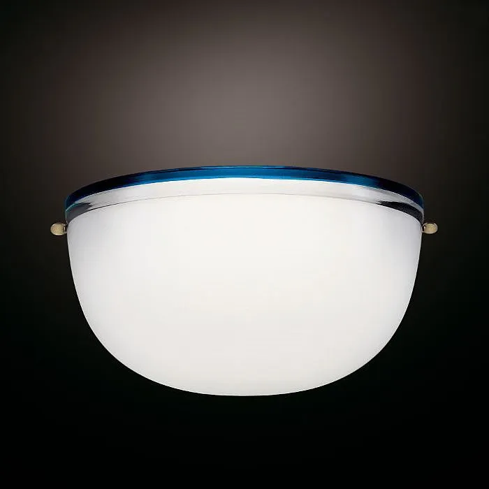 Venini Stillboi Murano Glass Uplighter With Coloured Trim
