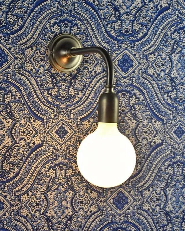 Vintage Solid Brass Exposed Wall Lamp
