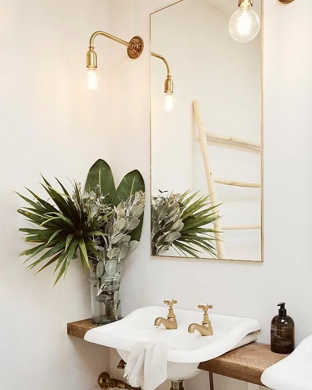 Vintage Solid Brass Exposed Wall Lamp