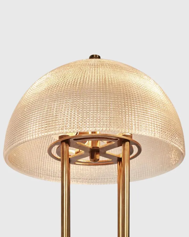 Vintage Textured Glass Table Lamp