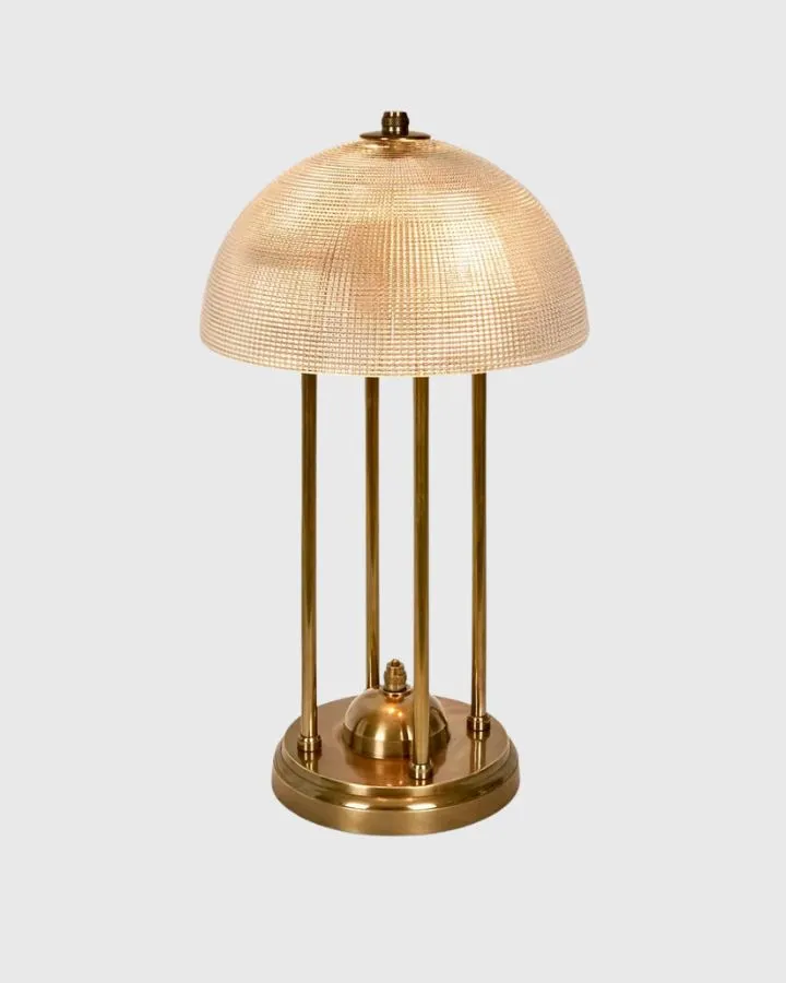 Vintage Textured Glass Table Lamp