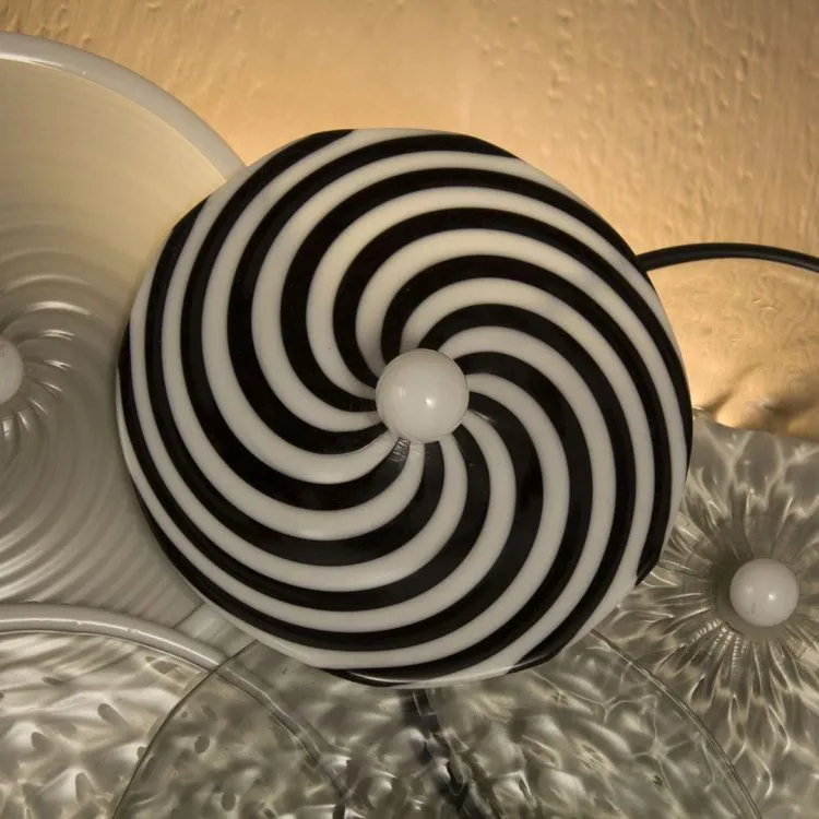 Wall lamp artistic discs Murano glass