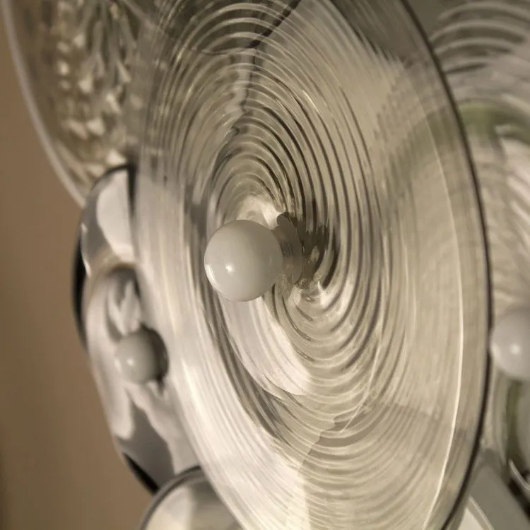 Wall lamp artistic discs Murano glass