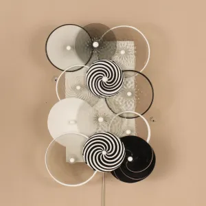 Wall lamp artistic discs Murano glass