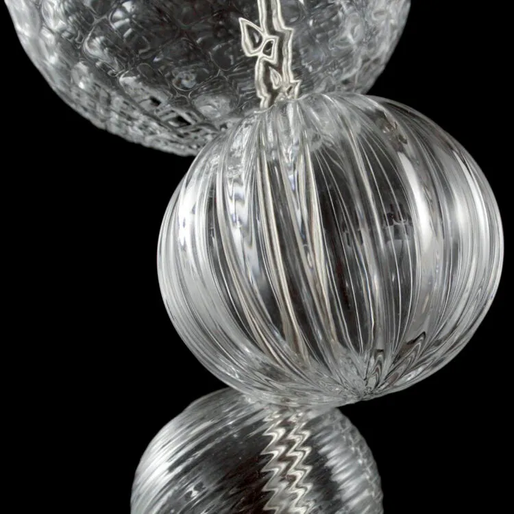 Wall lamp artistic globes  clear glass