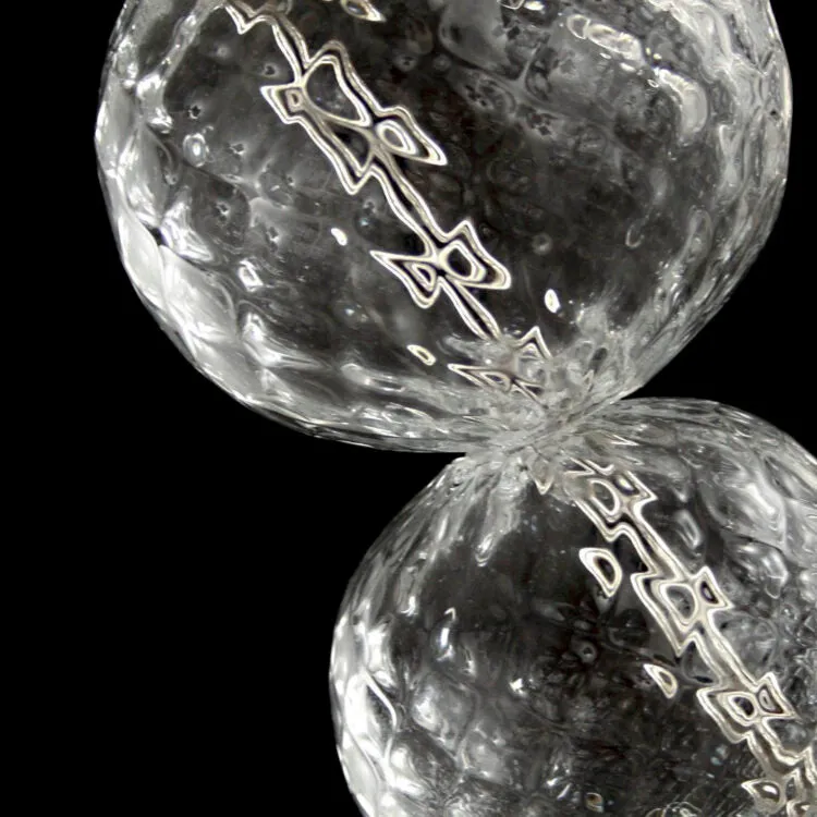 Wall lamp artistic globes  clear glass