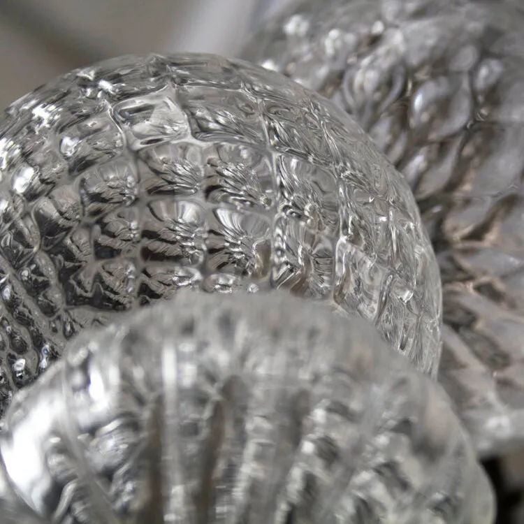 Wall lamp artistic globes  clear glass