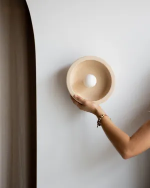 Wide Bowl Concrete Wall Light