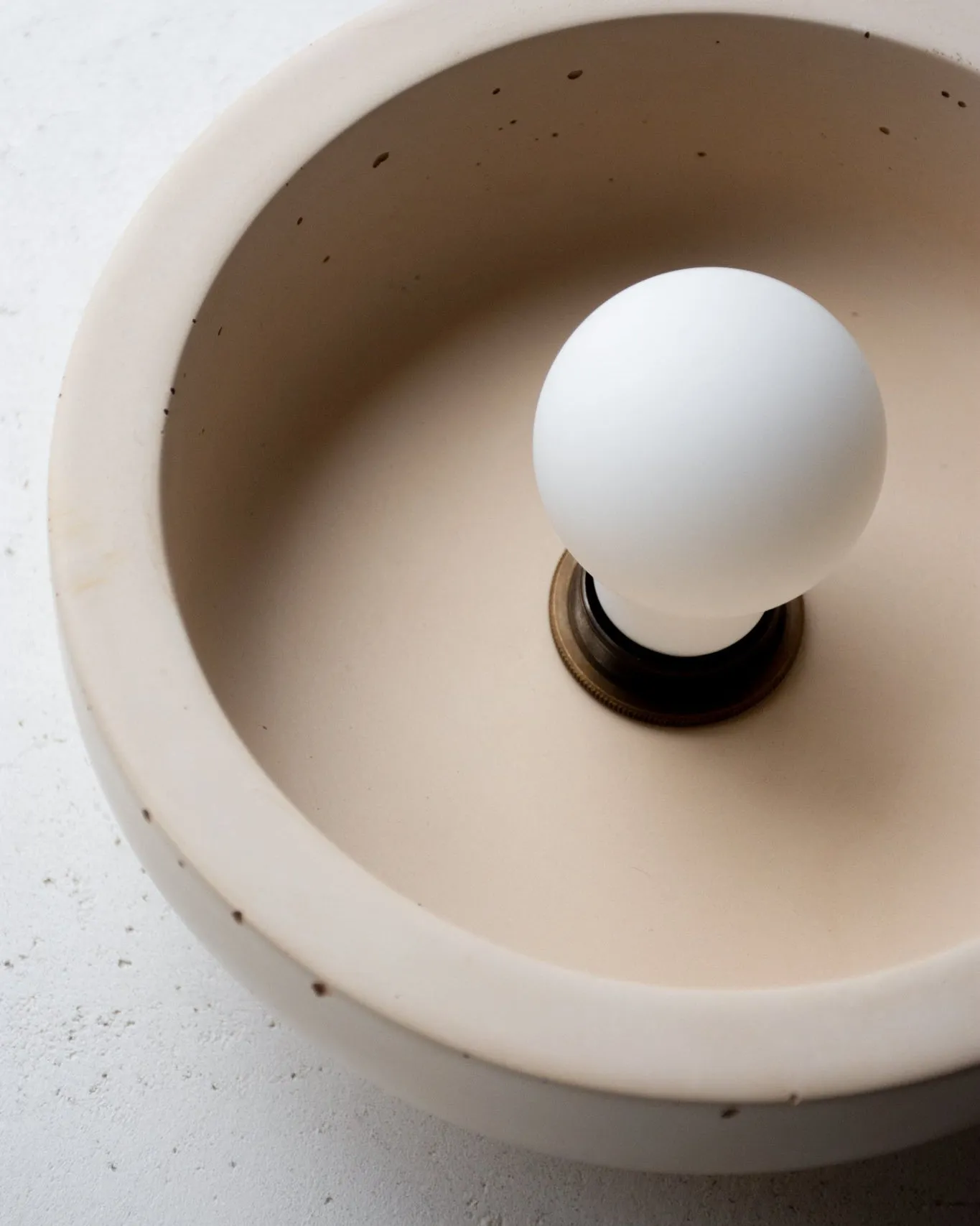 Wide Bowl Concrete Wall Light
