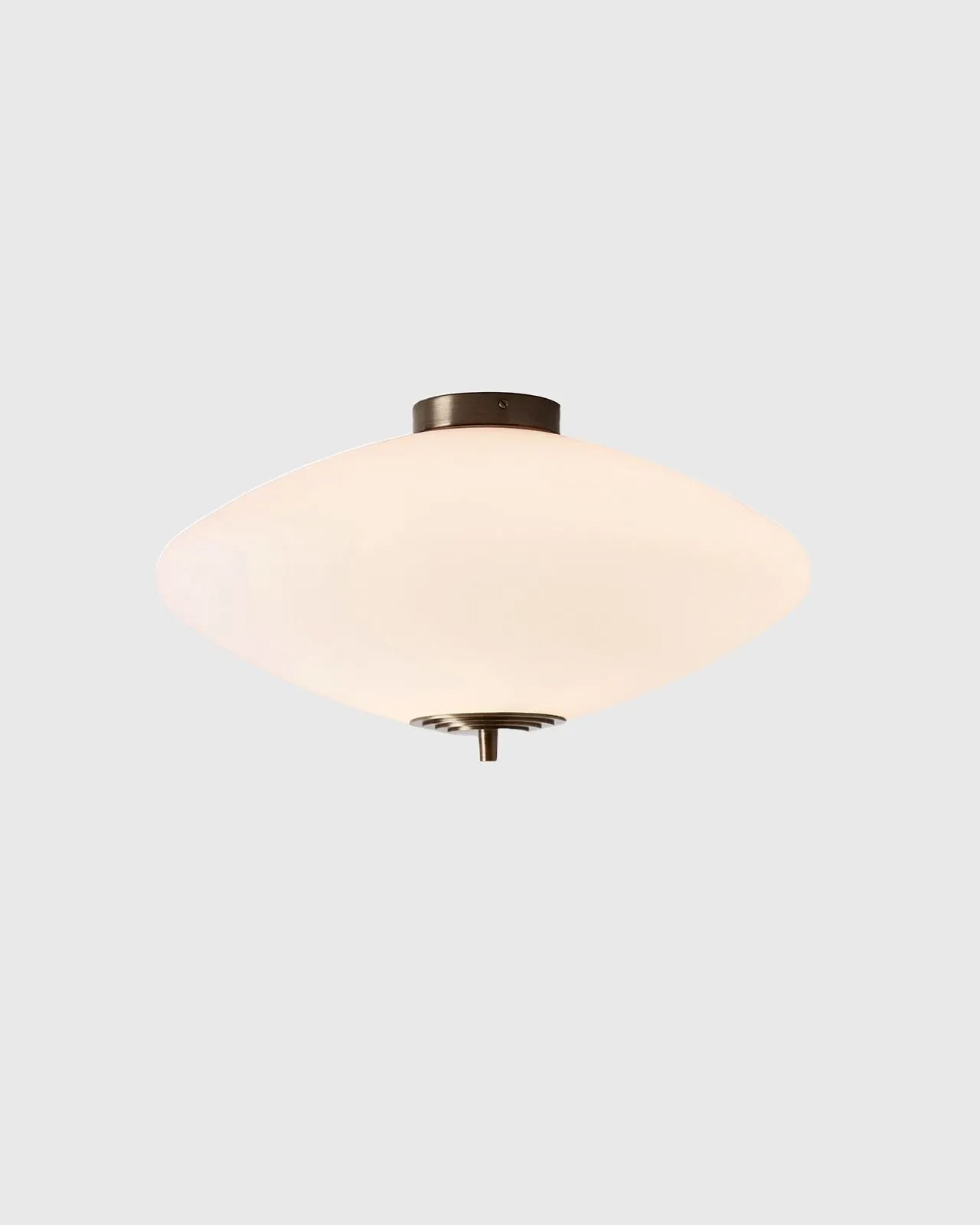 Wide Opal Glass Ceiling Light