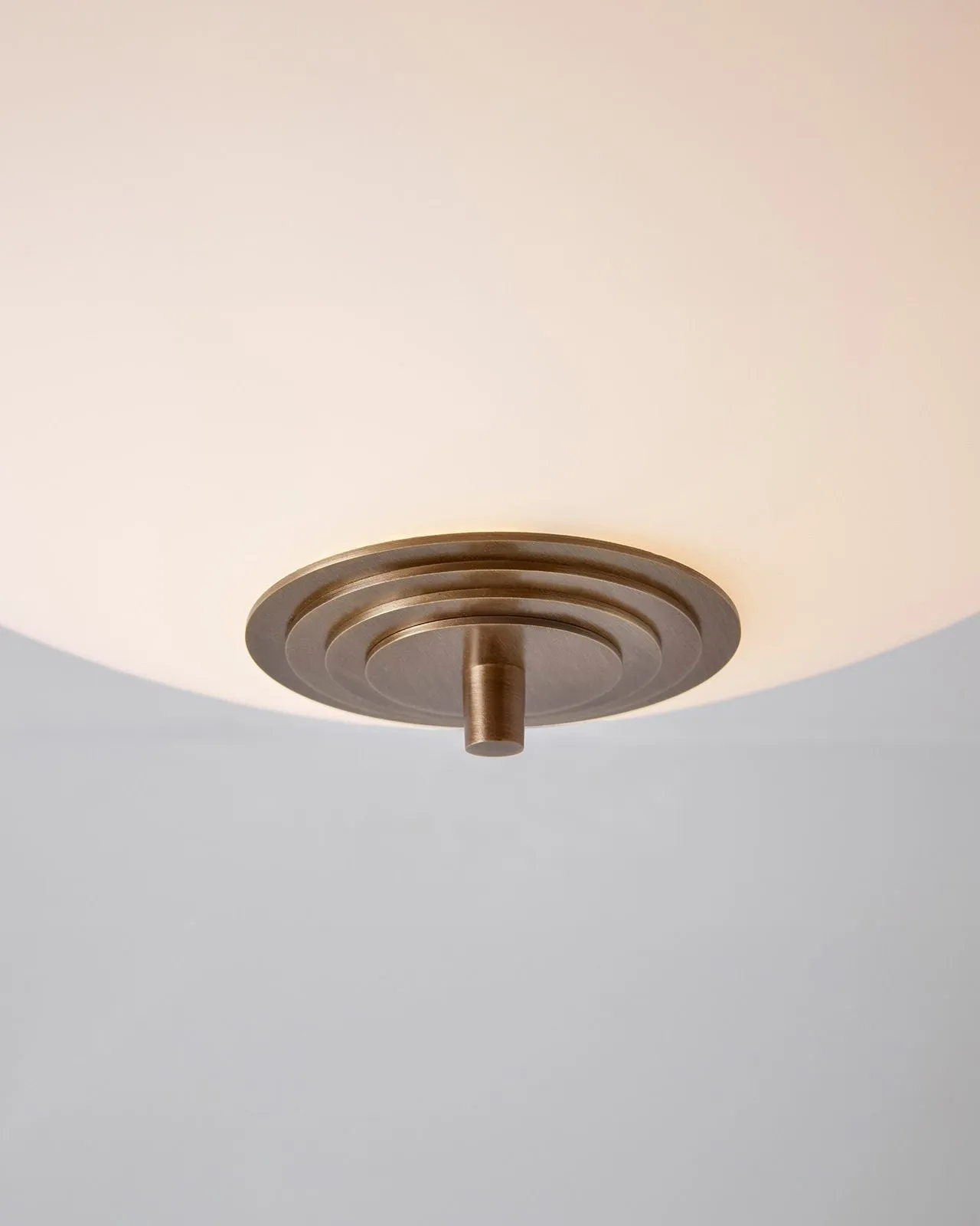 Wide Opal Glass Ceiling Light