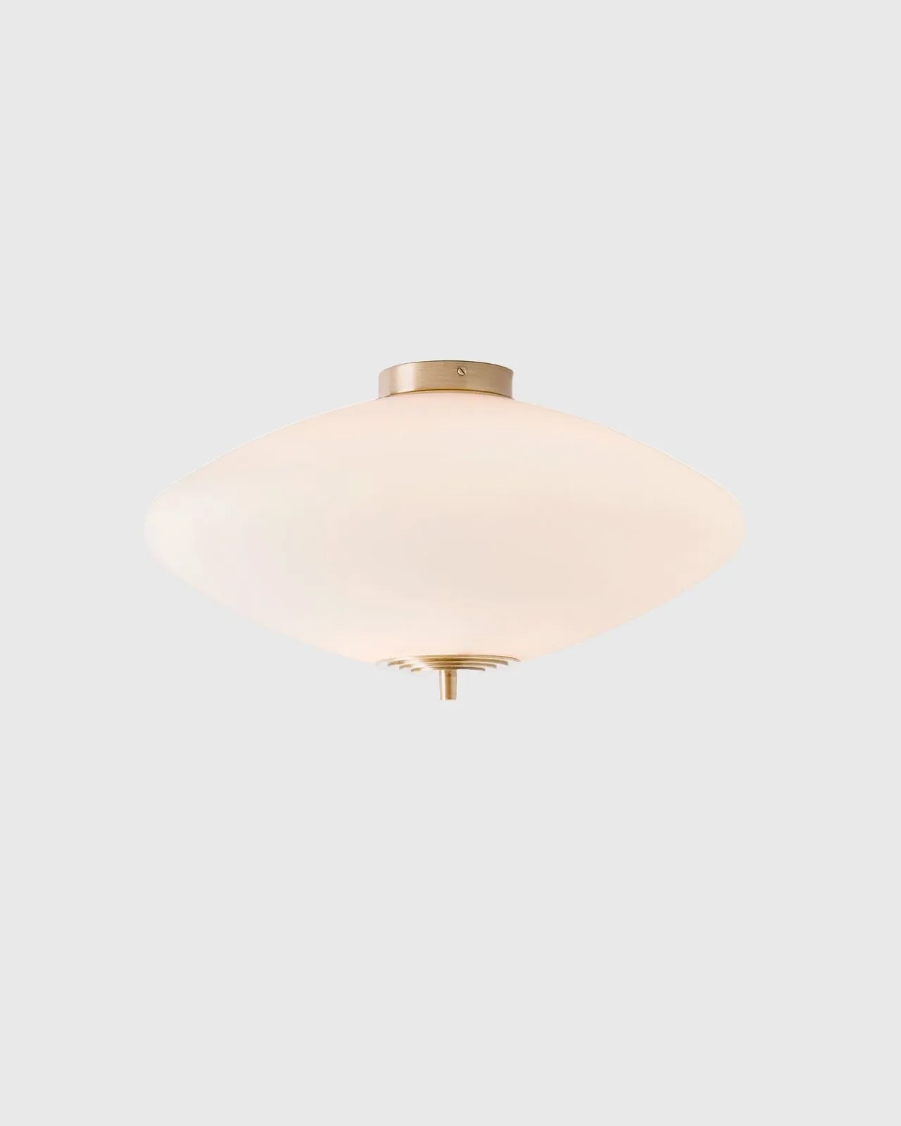 Wide Opal Glass Ceiling Light