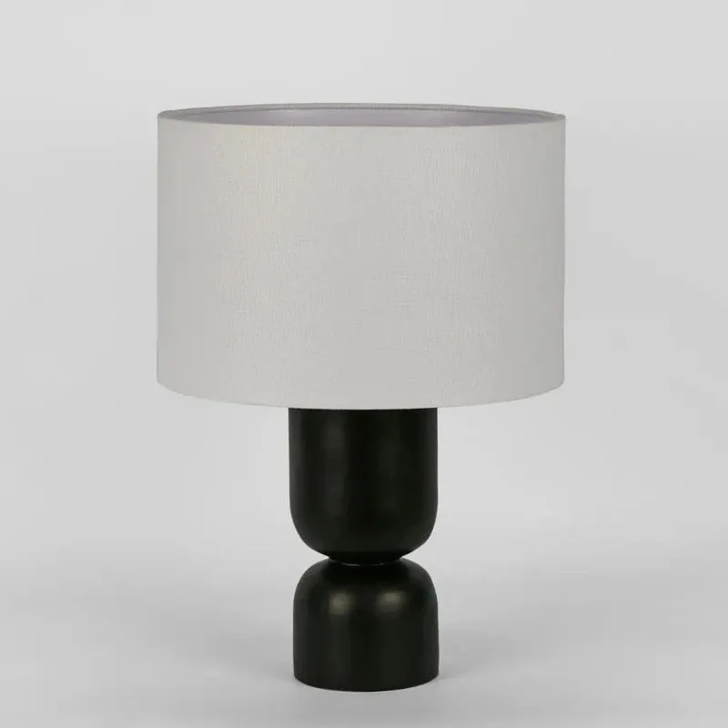Wooden Hourglass Table Lamp
