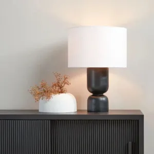 Wooden Hourglass Table Lamp